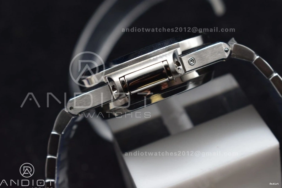 Nautilus PPF Mod Stk A7750 Date Wht SS Chrono SS 5980 0316